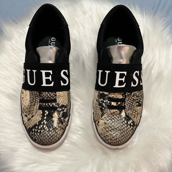 GUESS Faux Snakeskin Slip-on Shoes - Picture 1 of 5